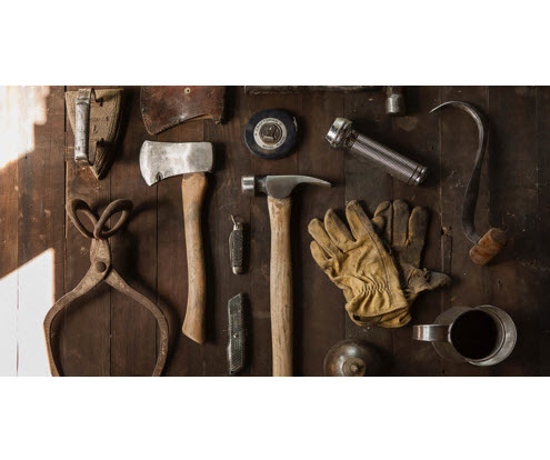 tools on a table