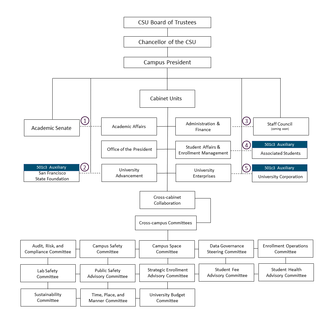 Hierarchy of campus governance