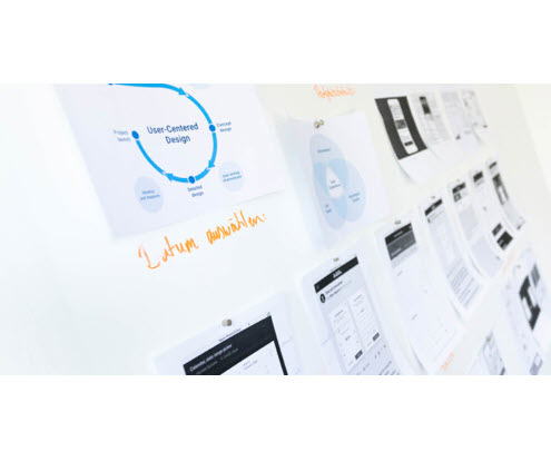 whiteboard with process maps